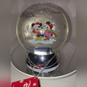 Disney Dept 56 Mickey Minnie Mouse Waterdazzler Snow Globe Christmas 2017 Gift